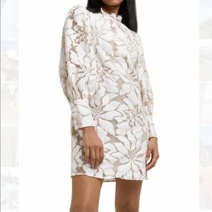RIVER ISLAND Long Sleeve Floral Lace Minidress